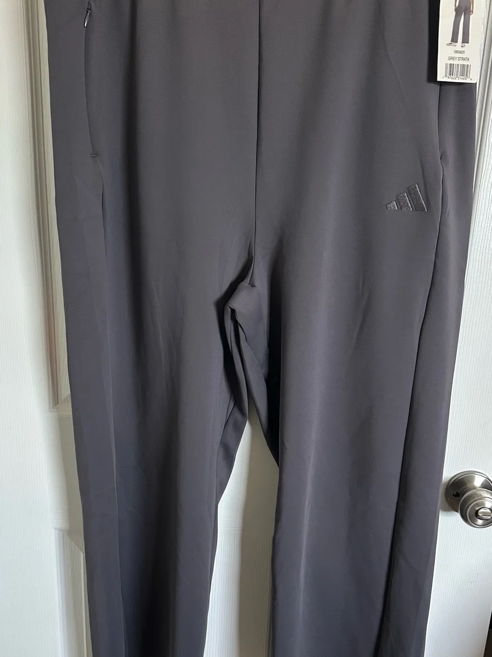 adidas Women's Wide-Leg Track Pants in gray stranda XXL - Picture 9 of 15